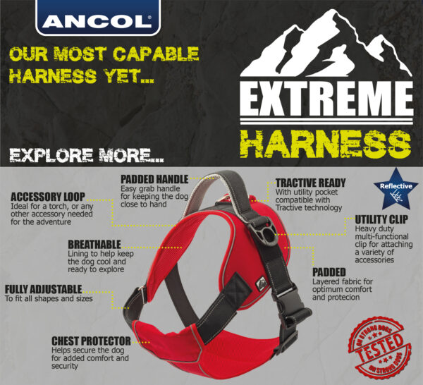 ANCOL EXTREME HARNESS RED