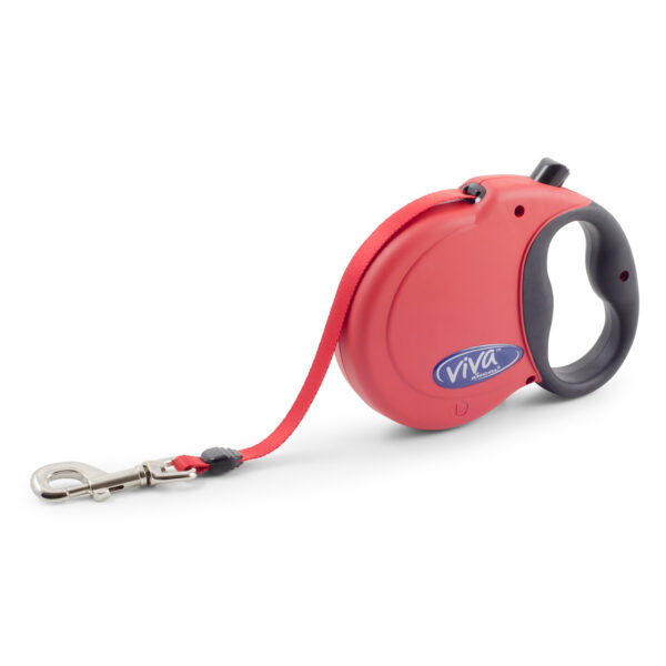 ANCOL VIVA RETRACTABLE 5M LEAD RED