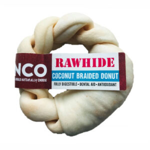 Anco Coconut Rawhide Braided Donut Medium